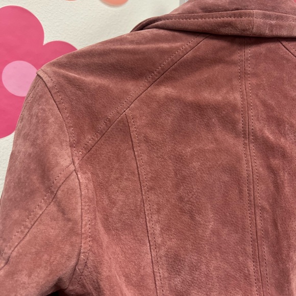 BlankNYC Rare Blush Pink Suede Moto Jacket Small - Picture 7 of 9